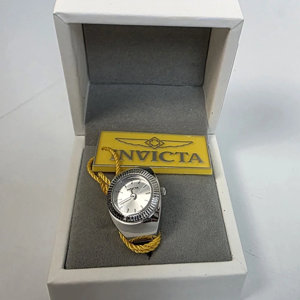 NEW Invicta Mini Angel Women's Ring Watch - 16.5mm, Steel (48946) #1078